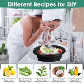 Face Bowl for Ice With Built-in Ice Tray Collapsible Silicone Facial Face Ice Bath Bowl Small Reusable Cold Plunge Basin is Portable,Perfect for Home Use,Camping,Travel Cold Bath Spa Tool & Black Face Bowl for Ice With Built-in Ice Tray Collapsible Silicone Facial Face Ice Bath Bowl Small Reusable Cold Plunge Basin is Portable,Perfect for Home Use,Camping,Travel Cold Bath Spa Tool & Black