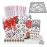 Travel Mini American Mahjong Set - 166 White Tiles Includes Jokers 0.8 White Melamine Material - with Instructions Cards and Game Tablecloth 4 All-in-One Racks and Pushers