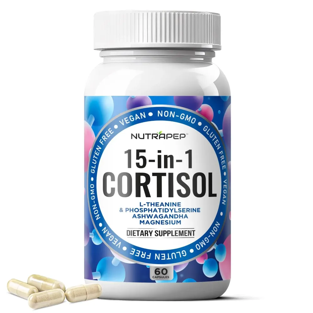 NutraPep Cortisol Detox Supplement Men Women - Reduce Lower Cortisol High Cortisol Reducer Blocker Control - Supports Stress Mood Rest Adrenal Calm Relax with Ashwagandha L-Theanine Magnesium NutraPep Cortisol Detox Supplement Men Women - Reduce Lower Cortisol High Cortisol Reducer Blocker Control - Supports Stress Mood Rest Adrenal Calm Relax with Ashwagandha L-Theanine Magnesium