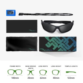 Fanshen Polarized Sunglasses for Men Women, Wrap Around Sunglasses for Mens Womens Cycling Fishing Running UV Protection (Black) Fanshen Polarized Sunglasses for Men Women, Wrap Around Sunglasses for Mens Womens Cycling Fishing Running UV Protection (Black)