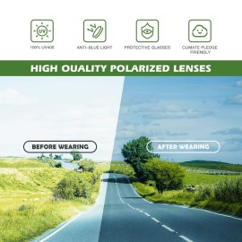 Fanshen Polarized Sunglasses for Men Women, Wrap Around Sunglasses for Mens Womens Cycling Fishing Running UV Protection (Black) Fanshen Polarized Sunglasses for Men Women, Wrap Around Sunglasses for Mens Womens Cycling Fishing Running UV Protection (Black)