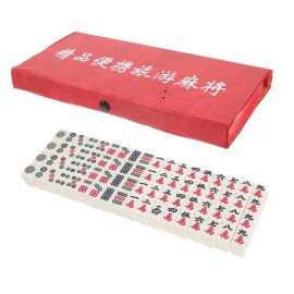 BCOATH Mini Mahjong Set Travel Portable Chinese Tiles Game Dice Mahjong Tile Game for Home Travel
