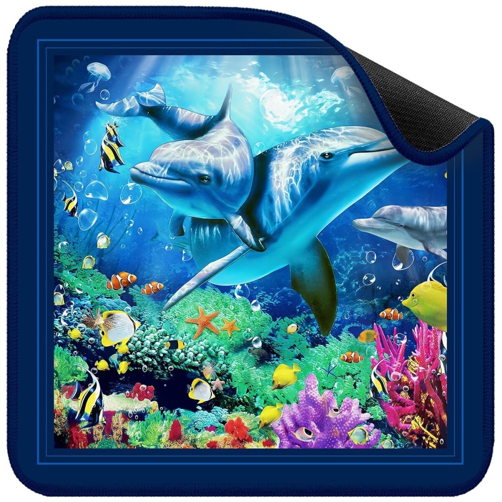 Deyimmei Mahjong Mat for Table - Non-Slip Mahjong Table Cover with Storage Pockets, Perfect Mahjong Accessories & Gifts for Women, Men, and Mahjong Enthusiasts (Dance of The Ocean) Deyimmei Mahjong Mat for Table - Non-Slip Mahjong Table Cover with Storage Pockets, Perfect Mahjong Accessories & Gifts for Women, Men, and Mahjong Enthusiasts (Dance of The Ocean)
