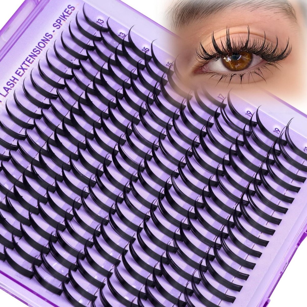 Mavphnee Lash Spikes Manga Lashes Extensions Anime Lash Clusters Spiky Eyelash Individuals 13-21MM Long Cluster Eyelash Extensions D-Curly Fairy Individual Cluster Lashes Pack 180Pcs Mavphnee Lash Spikes Manga Lashes Extensions Anime Lash Clusters Spiky Eyelash Individuals 13-21MM Long Cluster Eyelash Extensions D-Curly Fairy Individual Cluster Lashes Pack 180Pcs