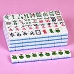 YINIUREN Travel Mahjong Set 24MM American Mahjong Set 166-piece Mahjong Tile Set Blue American Mahjong Tile Set