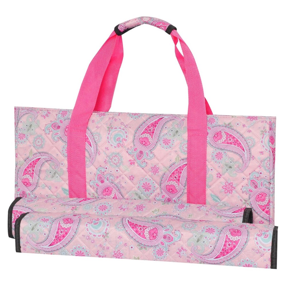 TIASUSAN Pink Mahjong Bag(Empty Bag Only), American Mahjong Set Carrying Bag with Two Wrappers for Tiles and Racks