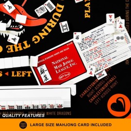 TANSOREX Mahjong Mat with Rules for Table,Travel Mahjong Set,Non-Slip and Silent,Comes with 2 Dice and 1 Coral Velvet Mahjong Mat Storage Bag,Mahjong Cards 2025(Black) TANSOREX Mahjong Mat with Rules for Table,Travel Mahjong Set,Non-Slip and Silent,Comes with 2 Dice and 1 Coral Velvet Mahjong Mat Storage Bag,Mahjong Cards 2025(Black)