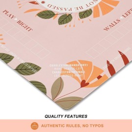 TANSOREX Mahjong Mat with Rules for Table,Travel Mahjong Set,Non-Slip and Silent,Comes with 2 Dice and 1 Coral Velvet Mahjong Mat Storage Bag,Mahjong Cards 2025(Pinky) TANSOREX Mahjong Mat with Rules for Table,Travel Mahjong Set,Non-Slip and Silent,Comes with 2 Dice and 1 Coral Velvet Mahjong Mat Storage Bag,Mahjong Cards 2025(Pinky)