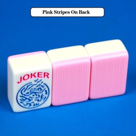 YANMEIYA Pink American Mahjong Tile Set 166 American Mahjong Set 1.6-inch Large Mahjong Tiles and Mahjong Storage Bag