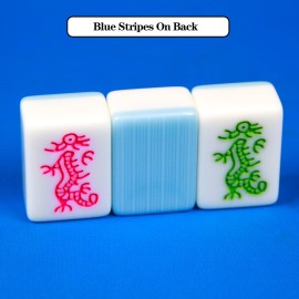 YANMEIYA Blue American Mahjong Tile Set 166 American Mahjong Set 1.6-inch Large Mahjong Tiles and Mahjong Storage Bag