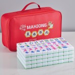 YANMEIYA American Mahjong Tile Set 1.6-inch Green Mahjong Tile Set 166 Pieces American Mahjong Set and Mahjong Storage Bag