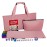 American Mahjong Set with Pink Bag, 166 White Tiles, 4 All-in-One Rack/Pushers, Mahjong Tiles Set (Ma Jong, Mah-Jongg, Majiang)
