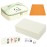TWBTC Chinese Mahjong Set 1.25 (32mm) Creamy White - 144 Durable Melamine Tiles with Travel Handbag, 8 Blank Spares | Complete Portable Game Set for Travel & Family