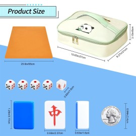 TWBTC Chinese Mahjong Set 1.25 (32mm) Blue - 144 Durable Melamine Tiles with Travel Handbag, 8 Blank Spares | Complete Portable Game Set for Travel & Family TWBTC Chinese Mahjong Set 1.25 (32mm) Blue - 144 Durable Melamine Tiles with Travel Handbag, 8 Blank Spares | Complete Portable Game Set for Travel & Family