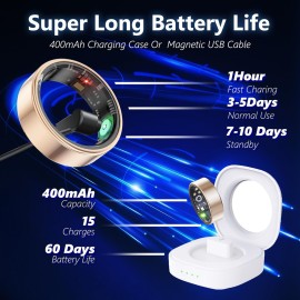 Smart Health Ring for Women Men Fitness Tracker with Heart Rate, Blood Oxygen, Blood Pressure, Sleep Monitoring, Step Counting, IP68 Waterproof for iPhone and Android, No Subscription Fee, Gold 7 Smart Health Ring for Women Men Fitness Tracker with Heart Rate, Blood Oxygen, Blood Pressure, Sleep Monitoring, Step Counting, IP68 Waterproof for iPhone and Android, No Subscription Fee, Gold 7