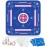 Qwiayeal Mahjong Mat with Rules for Table with 6 Mahjong Playing Instructions,4 Mahjong Tile Mixer & 4 Dice,Non-Slip and Silent Travel Mahjong Set for Mahjong/Poker/Board Games/Card Games/Dominoes