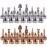 Egyptian Chess Set for Adults and Kids - 15 Resin Chess Pieces with Egyptian Figures & Marble Pattern Board - Luxury Chess Game with Extra Queens - Collectible Chess Set Gift for Beginners & Pros