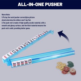 American Mahjong Tile Set,166 Premium White Tiles, 4 All-in-One Color Rack With Pushers, Mahjong Game Set With Large CapacitydurablEco-Friendly Canvas Bag (Mah jongg SetMahjong Set Complete) American Mahjong Tile Set,166 Premium White Tiles, 4 All-in-One Color Rack With Pushers, Mahjong Game Set With Large CapacitydurablEco-Friendly Canvas Bag (Mah jongg SetMahjong Set Complete)