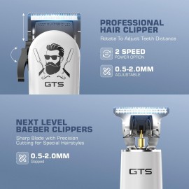 GTSPro Hair Clippers for Men, Clippers and Trimmers Set, Barber Clippers, Electric Hair Trimmer with Barber Bag, Gifts for Men White GTSPro Hair Clippers for Men, Clippers and Trimmers Set, Barber Clippers, Electric Hair Trimmer with Barber Bag, Gifts for Men White
