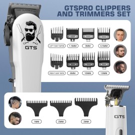 GTSPro Hair Clippers for Men, Clippers and Trimmers Set, Barber Clippers, Electric Hair Trimmer with Barber Bag, Gifts for Men White GTSPro Hair Clippers for Men, Clippers and Trimmers Set, Barber Clippers, Electric Hair Trimmer with Barber Bag, Gifts for Men White