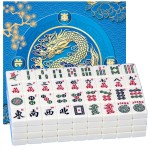 YINIUREN American Mahjong Set 166 Mahjong Tile Set 1.2-inch American Mahjong Tile Set Comes with 31.5x31.5-inch Mahjong Table Mat