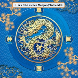 YINIUREN American Mahjong Set 166 Mahjong Tile Set 1.2-inch American Mahjong Tile Set Comes with 31.5x31.5-inch Mahjong Table Mat YINIUREN American Mahjong Set 166 Mahjong Tile Set 1.2-inch American Mahjong Tile Set Comes with 31.5x31.5-inch Mahjong Table Mat