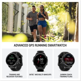 Garmin Forerunner 570, 47mm, Advanced GPS Running and Triathlon Smartwatch, AMOLED Display, Training and Recovery Features, Slate Gray Aluminum with Translucent Black/Black Band Garmin Forerunner 570, 47mm, Advanced GPS Running and Triathlon Smartwatch, AMOLED Display, Training and Recovery Features, Slate Gray Aluminum with Translucent Black/Black Band
