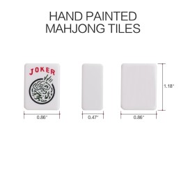 yookee home Mahjong Tile Set, 166 Tiles, 4 All-in-One Color Rack/Pushers, Complete Mahjong Game Set with Carrying Bag American Mahjong Set for Beginners & Pros Travel Mahjong Set yookee home Mahjong Tile Set, 166 Tiles, 4 All-in-One Color Rack/Pushers, Complete Mahjong Game Set with Carrying Bag American Mahjong Set for Beginners & Pros Travel Mahjong Set