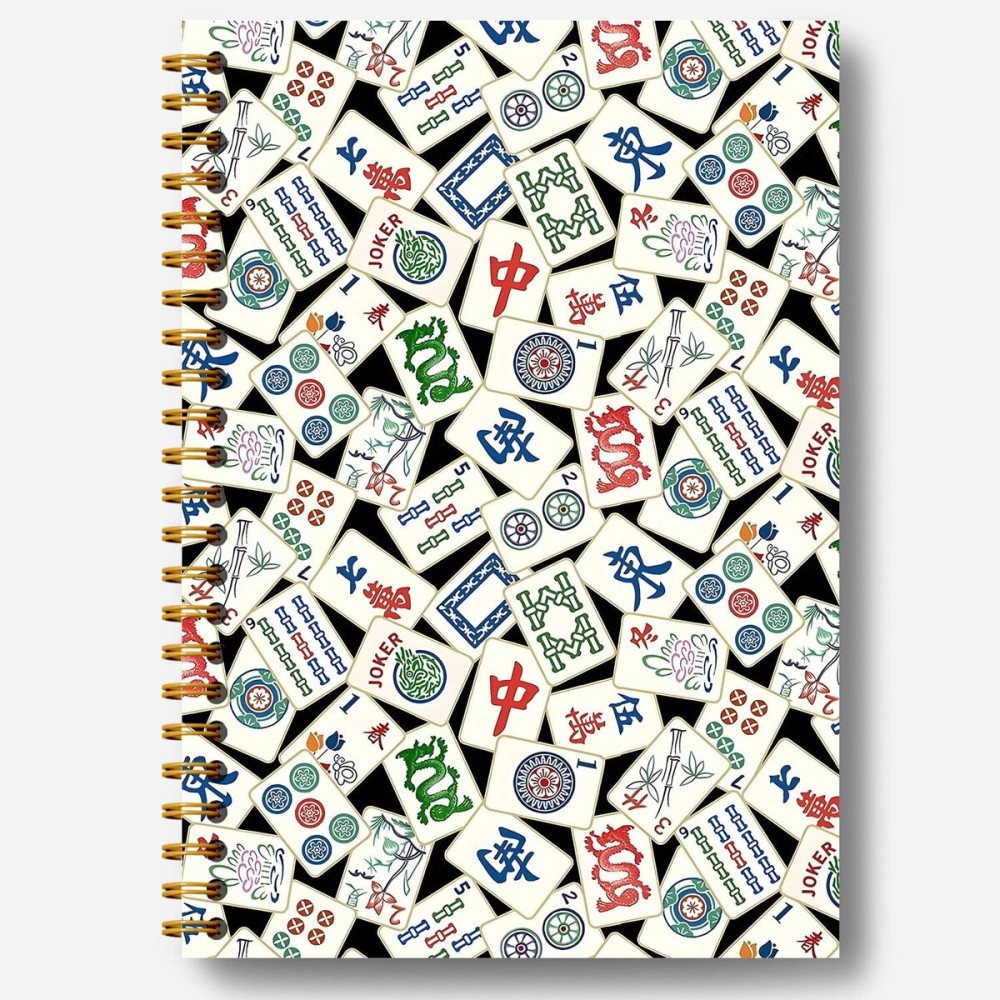 Guymn Mahjong Lover Gifts Notebook, Mahjong Gifts for Women Journal, Gift for Mah Jong Lovers Players Journal, Mah Jong Accessories Hardcover Spiral Notebooks 5.5x8.3 Inch Guymn Mahjong Lover Gifts Notebook, Mahjong Gifts for Women Journal, Gift for Mah Jong Lovers Players Journal, Mah Jong Accessories Hardcover Spiral Notebooks 5.5x8.3 Inch