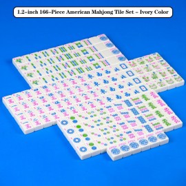 YINIUREN American Mahjong Set 1.2-inch 166 Mahjong Tiles Set American Mahjong Tiles Set It is Made from Melamine YINIUREN American Mahjong Set 1.2-inch 166 Mahjong Tiles Set American Mahjong Tiles Set It is Made from Melamine