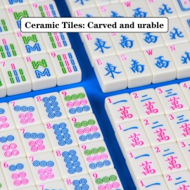 YINIUREN American Mahjong Set 1.2-inch 166 Mahjong Tiles Set American Mahjong Tiles Set It is Made from Melamine YINIUREN American Mahjong Set 1.2-inch 166 Mahjong Tiles Set American Mahjong Tiles Set It is Made from Melamine