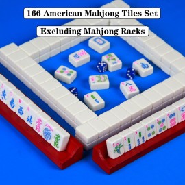 YINIUREN American Mahjong Set 1.2-inch 166 Mahjong Tiles Set American Mahjong Tiles Set It is Made from Melamine YINIUREN American Mahjong Set 1.2-inch 166 Mahjong Tiles Set American Mahjong Tiles Set It is Made from Melamine