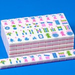 YINIUREN Pink American Mahjong Set 166 Mahjong Tile Set 1.2-inch American Mahjong Tile Set
