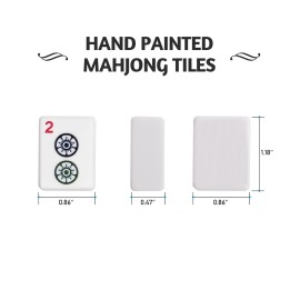 EdenRiver American Mahjong Game Set 166 Tiles 4 All-in-One Color Rack/Pushers Mahjong Set Mah Jong Set Complete Mah Jong Tiles Set with Neoprene Carrying Bag (Maple Leaf Black)