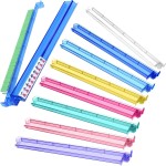 LaRandom 8 Pcs Mahjong Rack with Pusher Combo, 18 Multicolor Mahjong Set, Modern Acrylic Clear Combo Rack