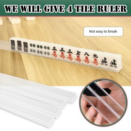 Giococo Compact Mini Mahjong Set - Complete Travel Mahjong Set with 144 White Tiles, 2 Dice, 4 Racks and Carrying Bag, Portable Travel Mahjongg Set Giococo Compact Mini Mahjong Set - Complete Travel Mahjong Set with 144 White Tiles, 2 Dice, 4 Racks and Carrying Bag, Portable Travel Mahjongg Set