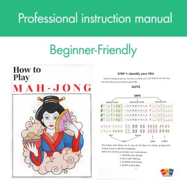 Doreimi American Mahjong Set with 160 Acrylic White Tiles and 4 Transparent Holders/Pushers, Portable American Style Mahjong Game with Carrying Bag, Classic Board Games for Family Night Doreimi American Mahjong Set with 160 Acrylic White Tiles and 4 Transparent Holders/Pushers, Portable American Style Mahjong Game with Carrying Bag, Classic Board Games for Family Night