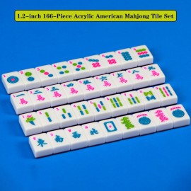 YINIUREN Acrylic American Mahjong Set 166 Mahjong Tile Set 1.2-inch American Mahjong Tile Set YINIUREN Acrylic American Mahjong Set 166 Mahjong Tile Set 1.2-inch American Mahjong Tile Set
