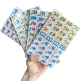 XuMoZC American Mini Mahjong Set 166 Oh My Mahjong Tiles 0.9-inch American Mahjong Game Pink Set Thickened Mah-Jongg Tiles Bag Mahjong Tile Set