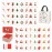 Gueiddi Mahjong Tile Set, 65 pcs vita Mahjong Game Set with Handbag, Portable Travel Mahjong Set for Spring Picnic, Party Gift, Seaside Game & Beach Block Games(Christmas Theme)