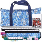 LEMY American Mahjong Set, Ma Jong Set with 166 Tiles and Carrying Bag for Western Mah Jong, 4 All-in-One Rack/Pushers