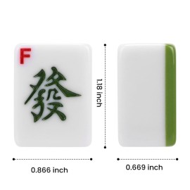 Aceshmir Mahjong Tile Set, 146pcs Chinese Mahjong Set Quality Mah Jong Tiles with Exquisite Storage Box Easy to Carry, Instructions Include Mah Jongg Sets for Family & Friends Gatherings