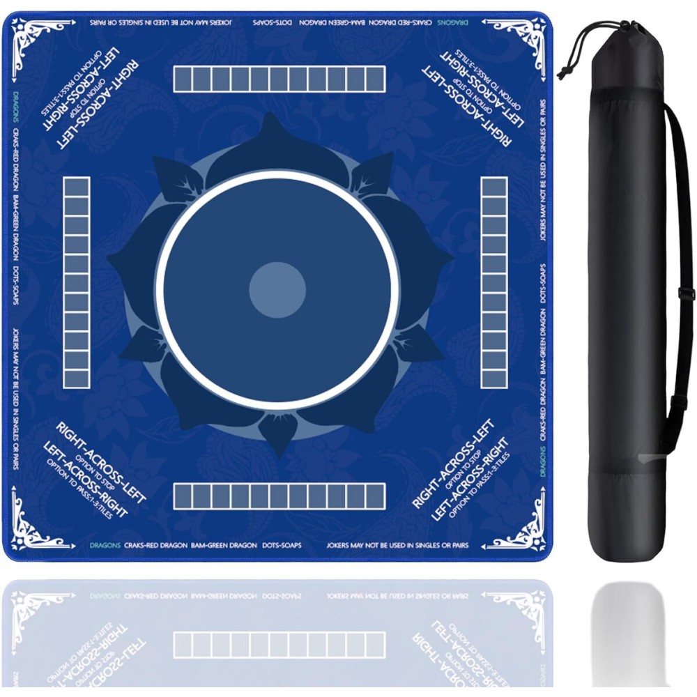 Mahjong Mat for Table, 31.5 x 31.5 Non-Slip Noise Reduction Mahjong Mat with Storage Bag, Mahjong Mat with Rules for Table, Smooth Mahjong Mat for Mahjong, Poker, Board Games, Dominoes Mahjong Mat for Table, 31.5 x 31.5 Non-Slip Noise Reduction Mahjong Mat with Storage Bag, Mahjong Mat with Rules for Table, Smooth Mahjong Mat for Mahjong, Poker, Board Games, Dominoes