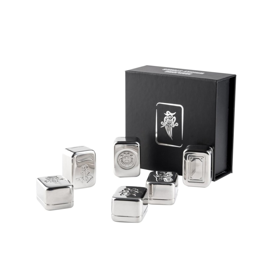 Mahjong Whisky Chilling Stones - Stainless Steel Ice Cubes (Set of 6) | Premium Gift for Whiskey, Bourbon, Scotch Lovers | Father\'s Day, Chinese New Year, Novelty Bar Accessory Mahjong Whisky Chilling Stones - Stainless Steel Ice Cubes (Set of 6) | Premium Gift for Whiskey, Bourbon, Scotch Lovers | Father\'s Day, Chinese New Year, Novelty Bar Accessory