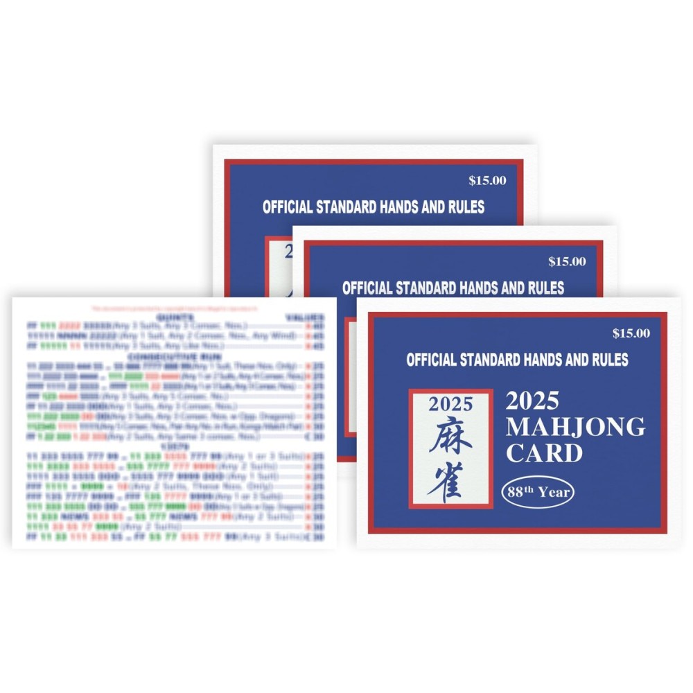 PDUHKO 2025 Mahjong Card Official 4PCS, Mahjong Cards Valid Until April 2026, Large Print Style American Mahjong CardBlue PDUHKO 2025 Mahjong Card Official 4PCS, Mahjong Cards Valid Until April 2026, Large Print Style American Mahjong CardBlue