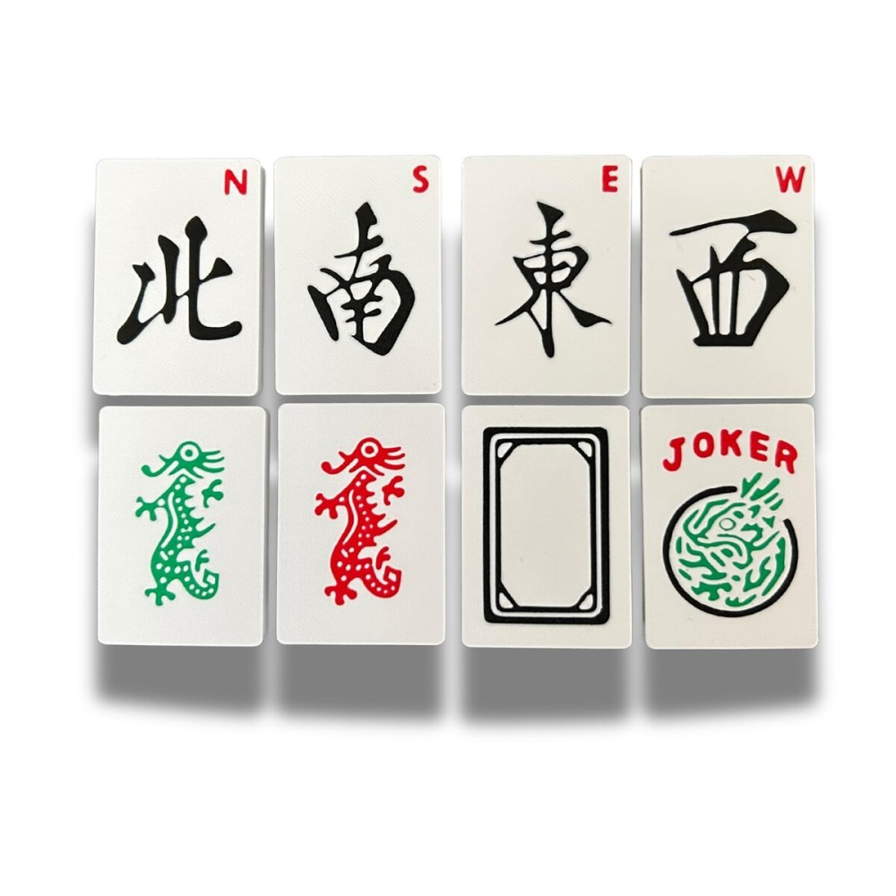Mahjong/Mah Jongg Cupcake/Cake Toppers | 3D Printed Party Decorations/Party Favors for Mahjong Lovers (Set of 8) 1 each: North, South, West, East, Joker, Red, Green and White Dragon Cake Topper Mahjong/Mah Jongg Cupcake/Cake Toppers | 3D Printed Party Decorations/Party Favors for Mahjong Lovers (Set of 8) 1 each: North, South, West, East, Joker, Red, Green and White Dragon Cake Topper