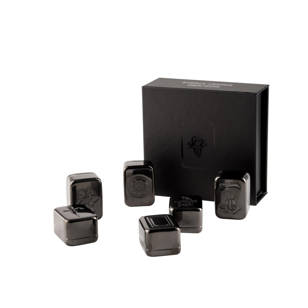 Mahjong Whisky Chilling Stones - Black Stainless Steel Ice Cubes (Set of 6) | Premium Gift for Whiskey, Bourbon, Scotch Lovers | Father\'s Day, Chinese New Year, Novelty Bar Accessory Mahjong Whisky Chilling Stones - Black Stainless Steel Ice Cubes (Set of 6) | Premium Gift for Whiskey, Bourbon, Scotch Lovers | Father\'s Day, Chinese New Year, Novelty Bar Accessory