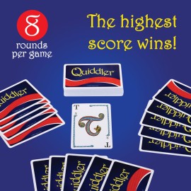Quiddler Card Games for Kids - Playing Cards Word Games, Deck of Cards, Fun Family Games for Kids and Adults, Game Night, Travel Games, Multi-Player, Ages 8+