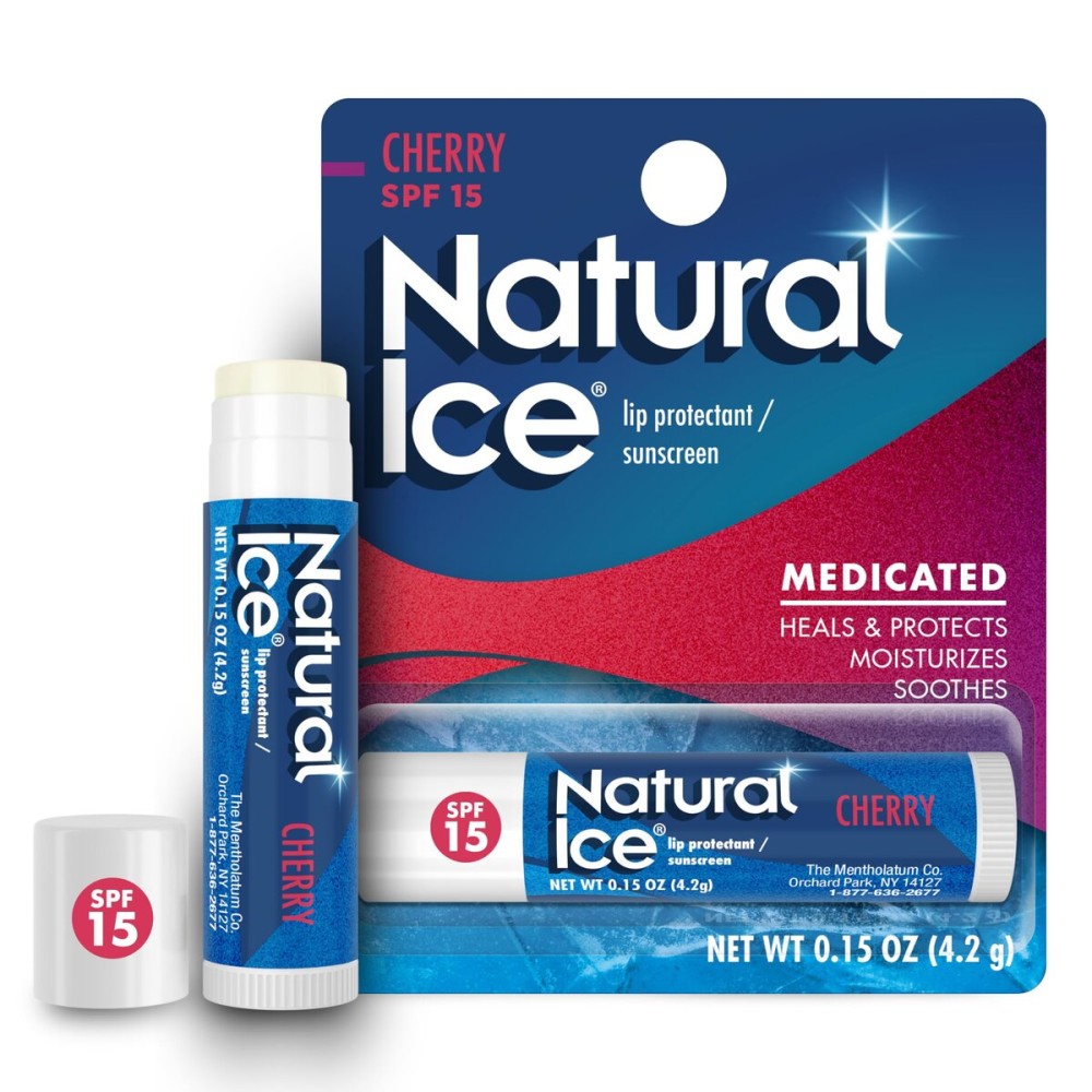 Natural Ice Cherry - SPF 15 lip balm, Cherry Flavor, 0.15 Ounce (Pack of 12) Natural Ice Cherry - SPF 15 lip balm, Cherry Flavor, 0.15 Ounce (Pack of 12)