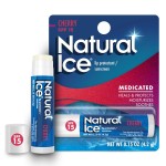 Natural Ice Cherry - SPF 15 lip balm, Cherry Flavor, 0.15 Ounce (Pack of 12)